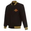 Iowa hawkeyes black wool varsity jacket 2