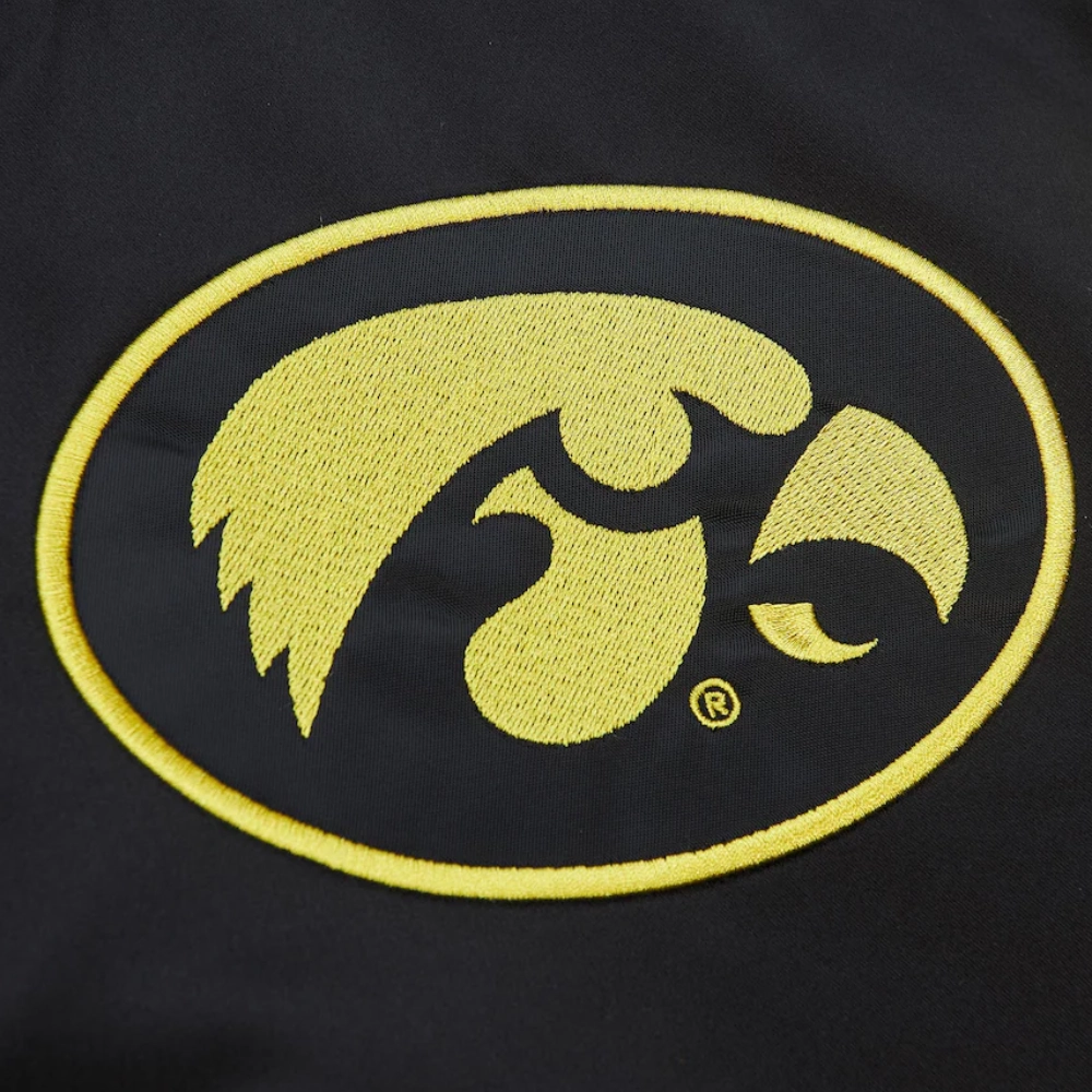 Iowa hawkeyes cooperstown full snap satin varsity jacket