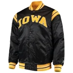 Iowa Hawkeyes The Enforcer Black Satin Jacket