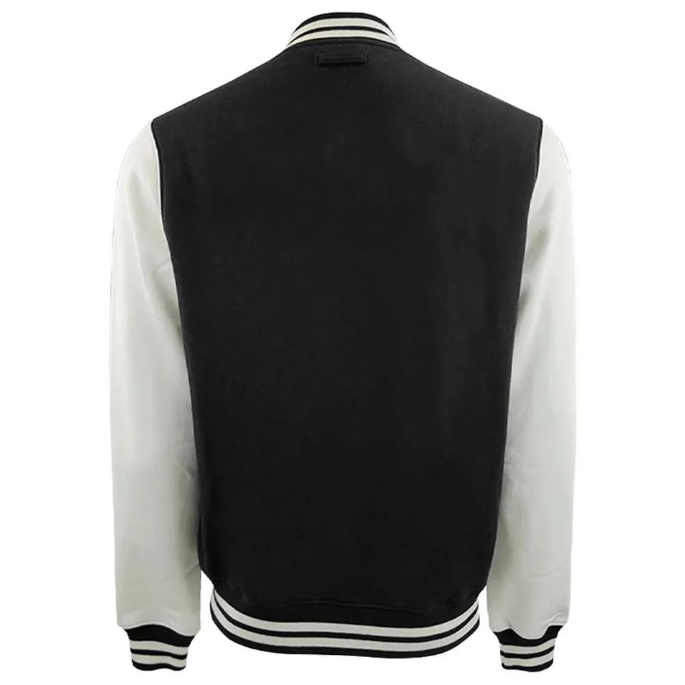 Iowa hawkeyes helmet blackwhite wool leather varsity jacket 2