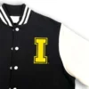 Iowa hawkeyes helmet blackwhite wool leather varsity jacket 3
