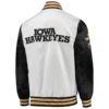 Iowa hawkeyes the legend whiteblack satin varsity jacket 3 1