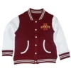 Iowa state cyclones red white wool leather varsity jacket