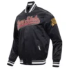 Iowa state cyclones script tail black satin jacket