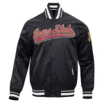 Iowa State Cyclones Script Tail Black Satin Jacket