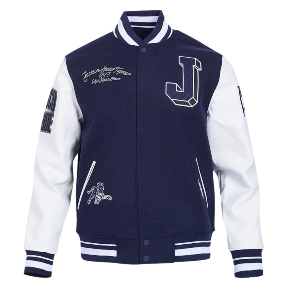 Jackson state tigers classic leather varsity jacket