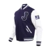 Jackson state tigers classic navy wool leather varsity jacket