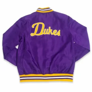 James madison dukes script purple satin varsity jacket 2