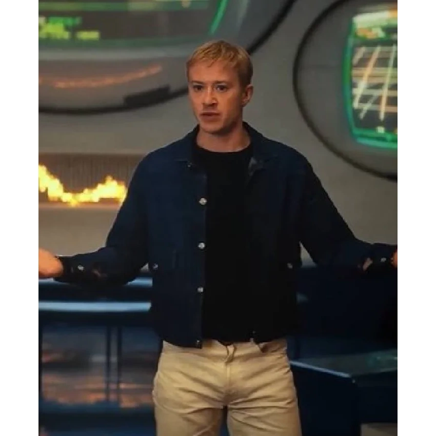 Johnny storm fantastic four blue denim jacket