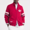 Kansas city chiefs full zip fleece red jacket