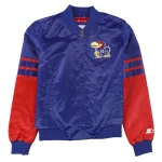 Kansas Jayhawks Vintage Blue Satin Jacket