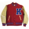 Kansas jayhawks letterman wool leather varsity jacket 1