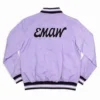 Kansas state script retro light purple bomber varsity jacket 1