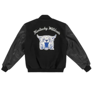 Kentucky wildcats 1965 university of black wool leather varsity jacket 1