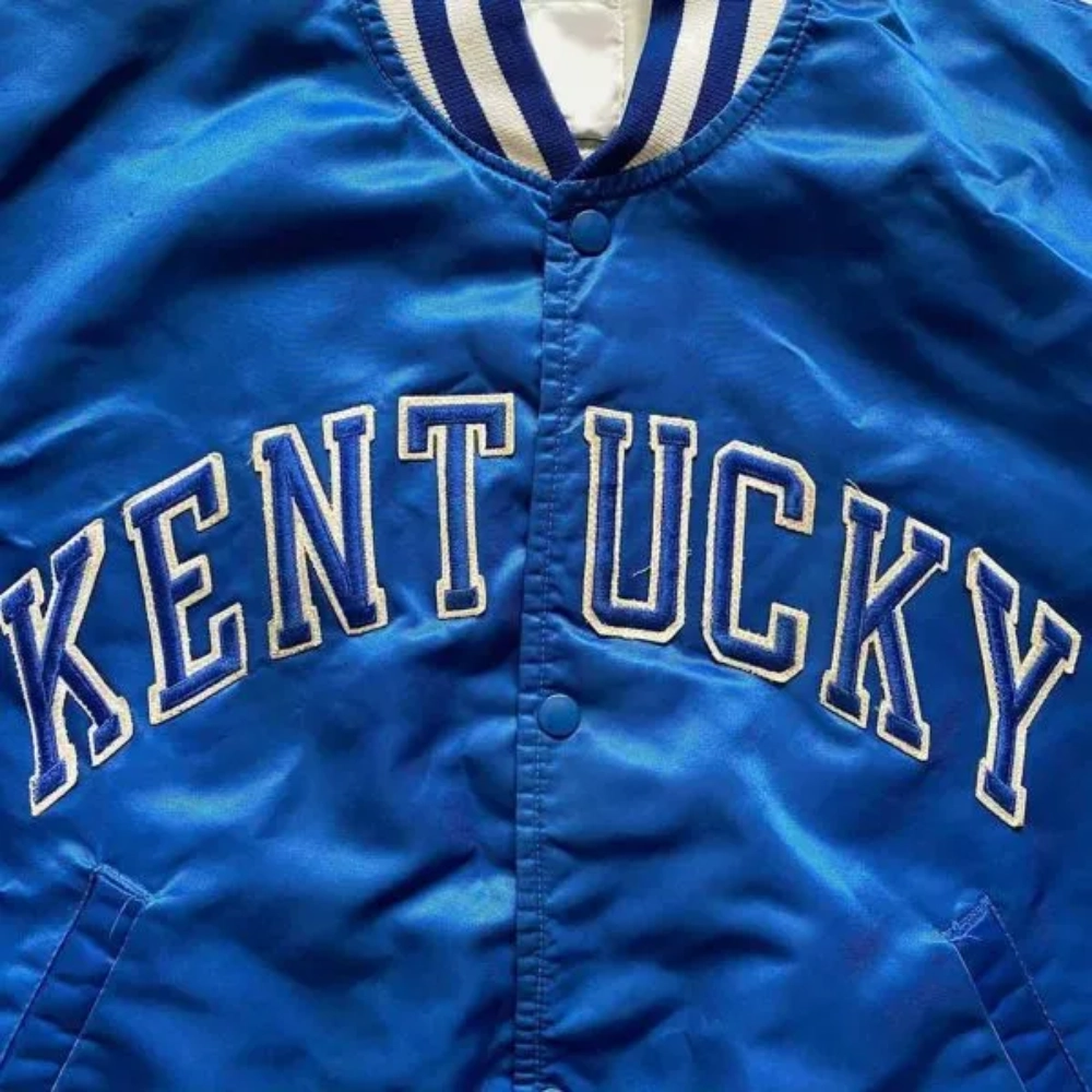 Kentucky wildcats 80s blue satin varsity jacket 2