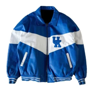 Kentucky wildcats 90s bluewhite leather varsity jacket 1