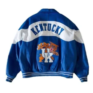 Kentucky wildcats 90s bluewhite leather varsity jacket 2