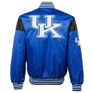 Kentucky wildcats blue satin varsity jacket 1