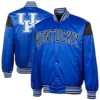 Kentucky wildcats blue satin varsity jacket