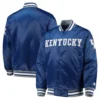 Kentucky wildcats o line blue satin varsity jacket 3