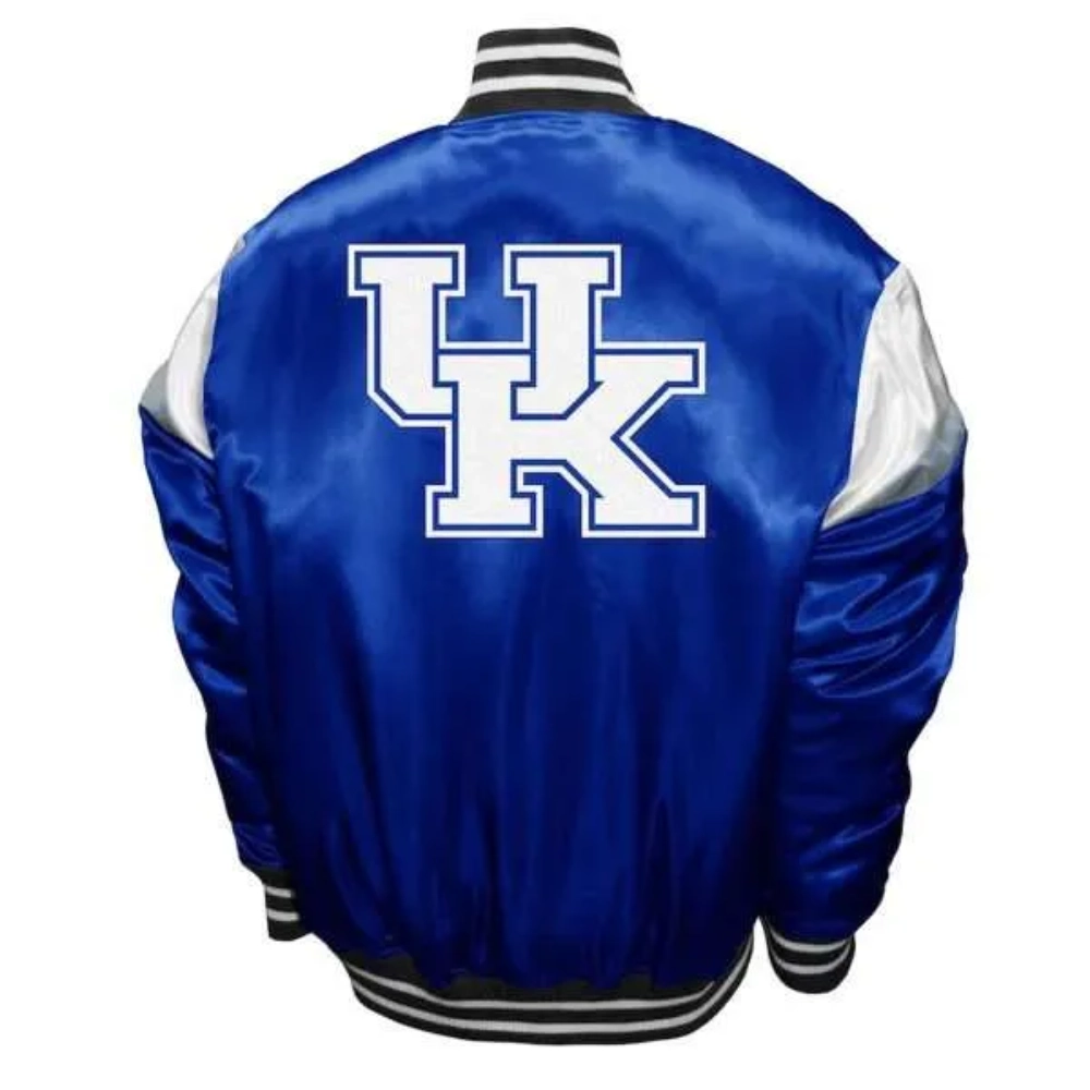 Kentucky wildcats power blue satin varsity jacket 1