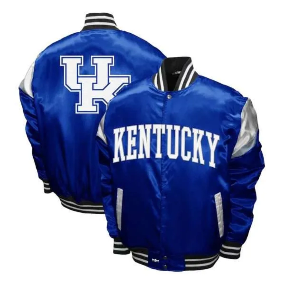 Kentucky wildcats power blue satin varsity jacket 2
