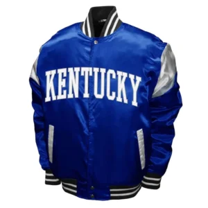 Kentucky wildcats power blue satin varsity jacket 3