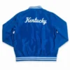Kentucky wildcats script retro bomber blue satin varsity jacket 1