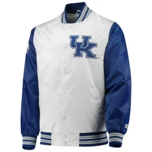 Kentucky wildcats the legend whiteblue satin varsity jacket 2