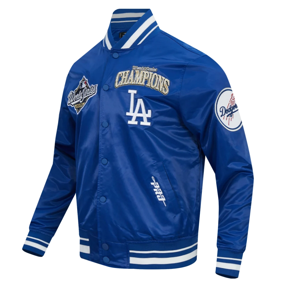 La dodgers mens world series 2025 satin jacket