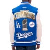 La dodgers mens world series 2025 wool leather varsity jacket