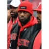 Lebron ohio state black satin jacket