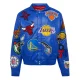 Los angeles clippers full leather varsity jacket black 1