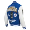 Los angeles dodgers mens world series 2025 wool leather varsity jacket