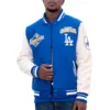 Los angeles dodgers world series 2025 royalwhite varsity jacket