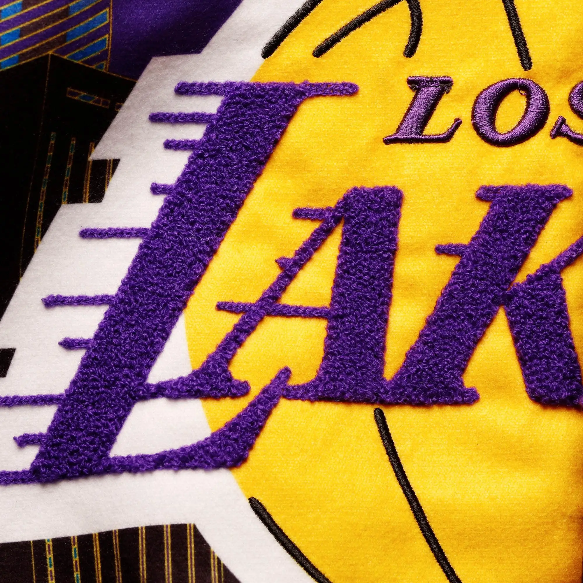 Los angeles lakers remix black varsity jacket