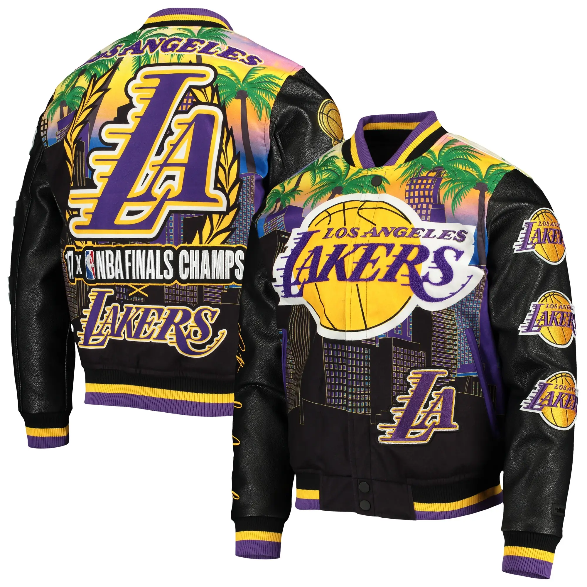 Los angeles lakers remix black wool jacket