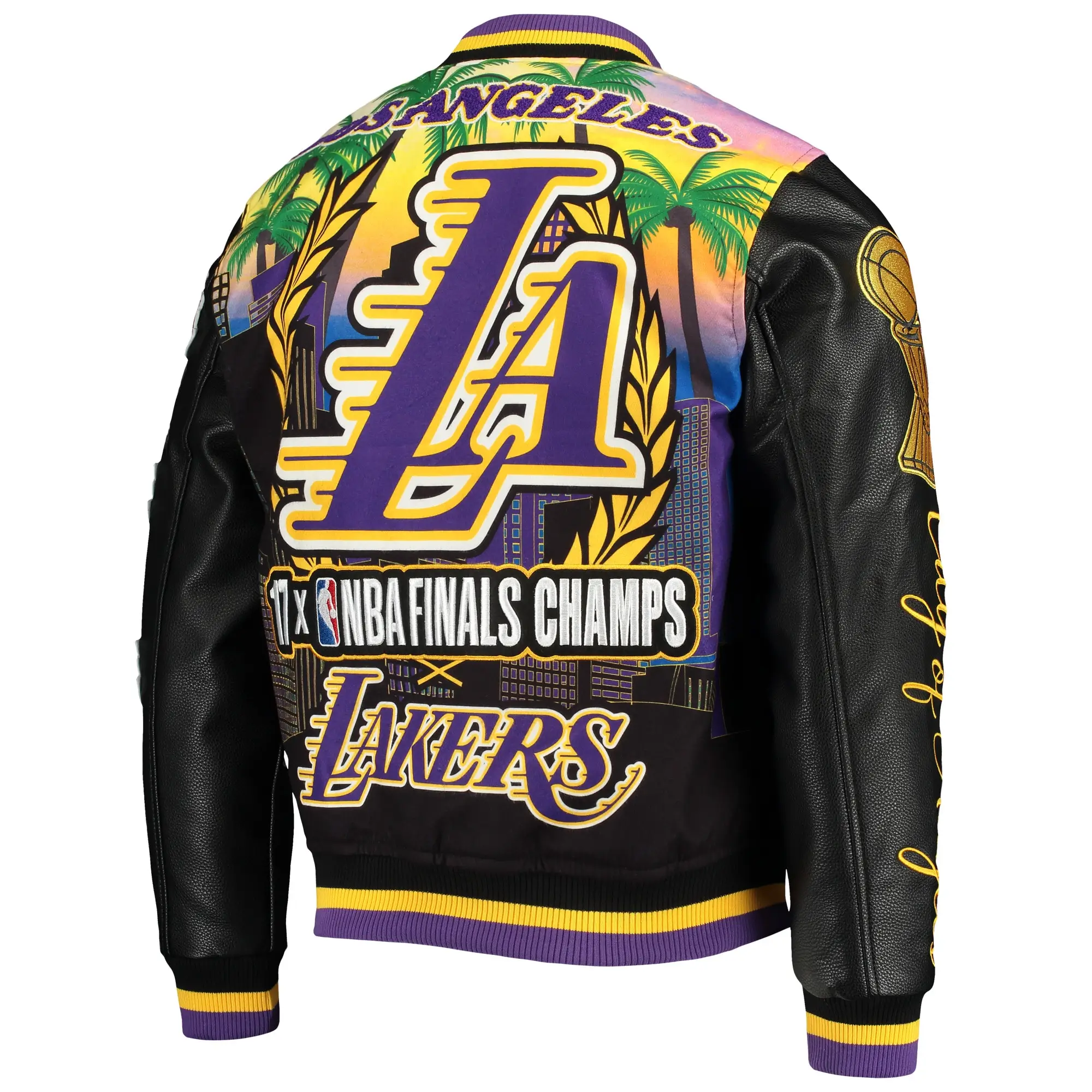 Los angeles lakers remix wool varsity jacket
