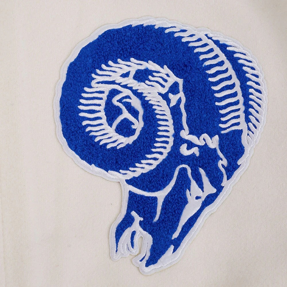 Los angeles rams retro classic wool leather patch logo