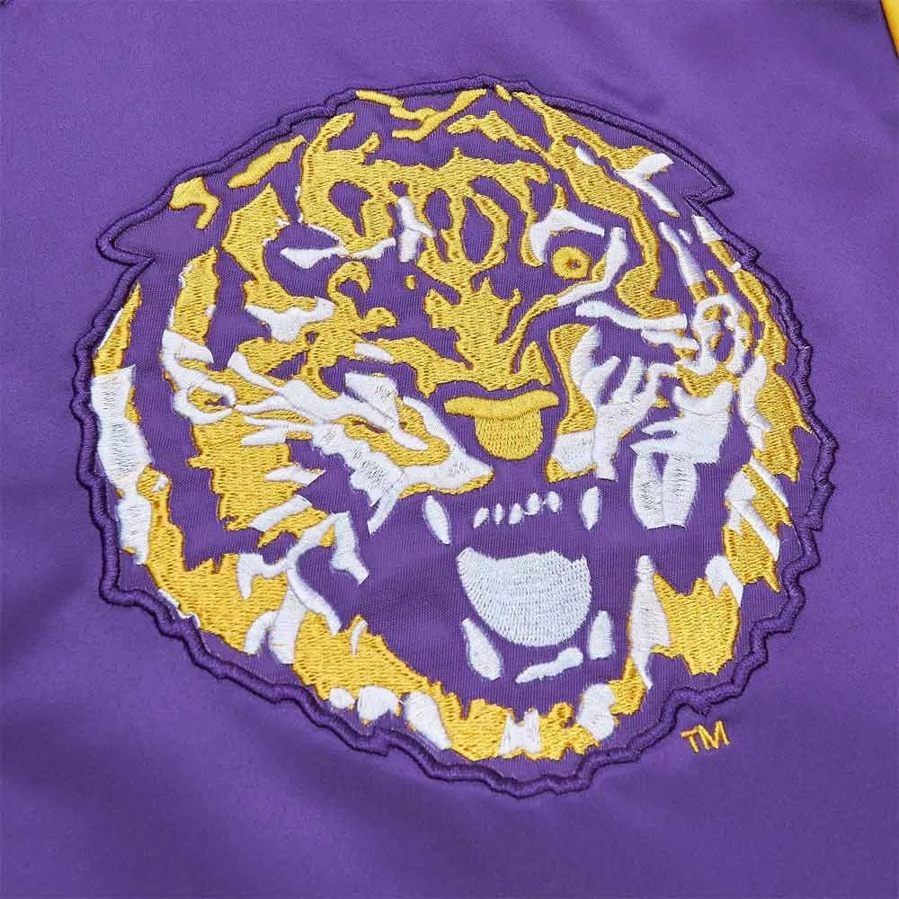 Louisiana state tigers purple satin varsity jacket