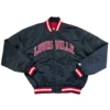 Louisville cardinals black satin varsity jacket 1