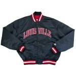 Louisville Cardinals Vintage Black Satin Jacket