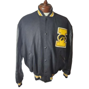 Lowa hawkeyes 80s wool black varsity jacket 3