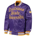 LSU Tigers O-Line Purple Satin Jacket