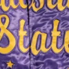 Lsu tigers o line purple satin varsity jacket 4