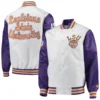 Lsu tigers the legend whitepurple satin varsity jacket 1
