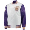 Lsu tigers the legend whitepurple satin varsity jacket 2