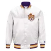 Lsu tigers white satin varsity jacket