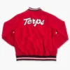 Maryland terrapins retro terps script red satin varsity jacket 2