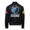 Memphis grizzlies jeff hamilton full leather jacket black 2